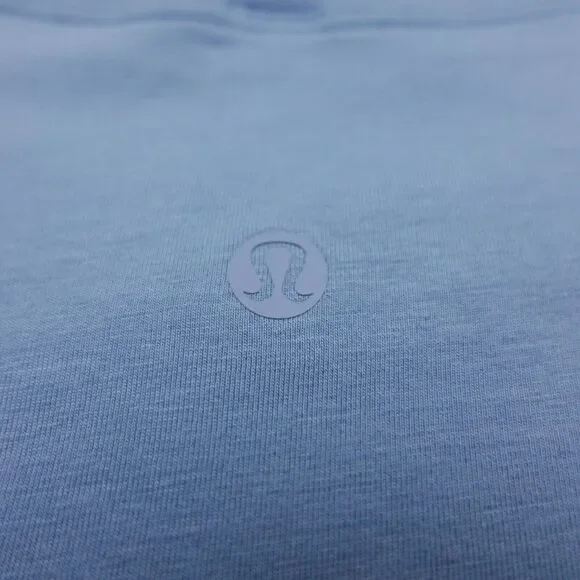 New Lululemon Size 12 Cates Tee Shirt Relaxed Fit Cropped Pima Cotton BLWL Blue - Picture 5 of 7